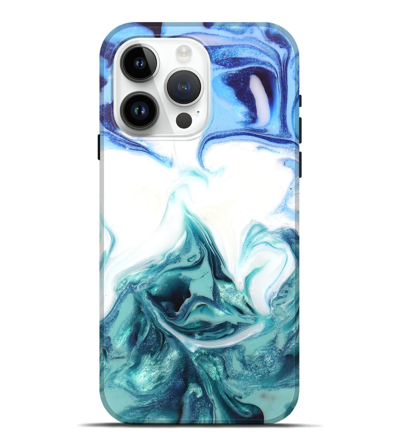 iPhone 15 Pro Max ResinArt Live Edge Phone Case - Alvina (Blue, 748114)