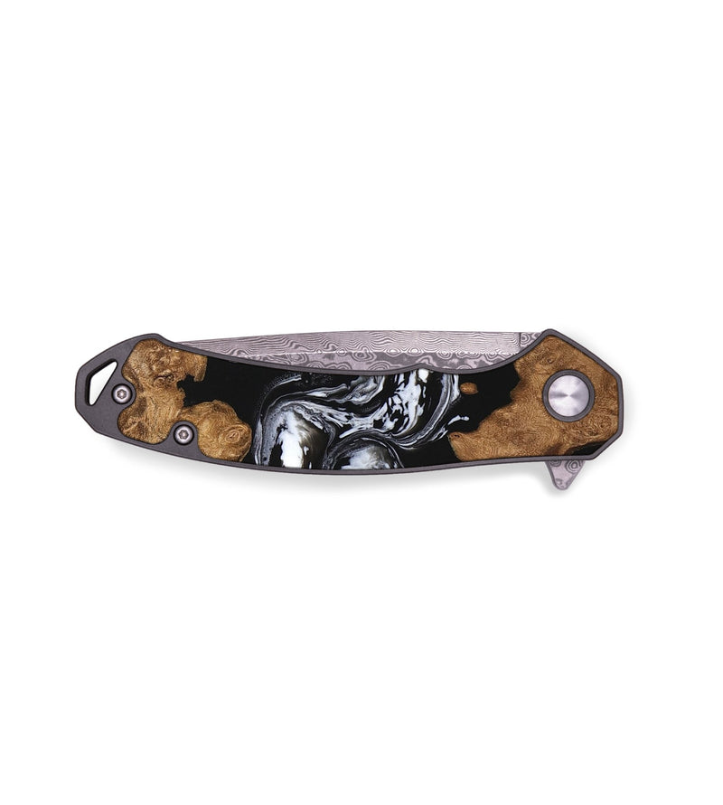 EDC Wood Pocket Knife - Jamila (Black & White, 748345)