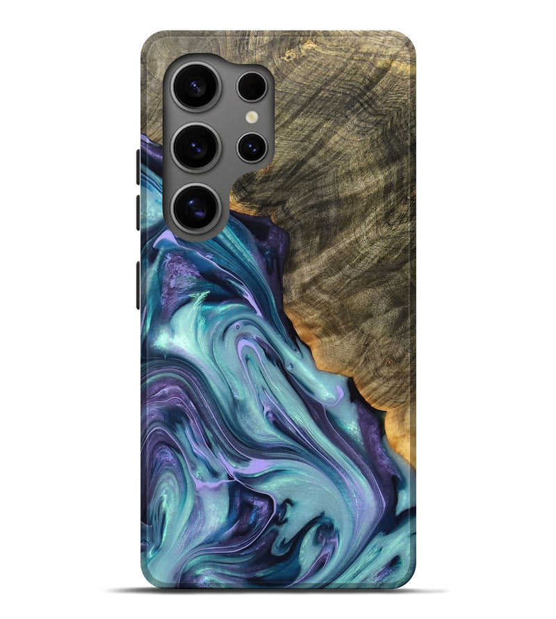 Galaxy S25 Ultra Wood Live Edge Phone Case - Tiera (Purple, 748643)