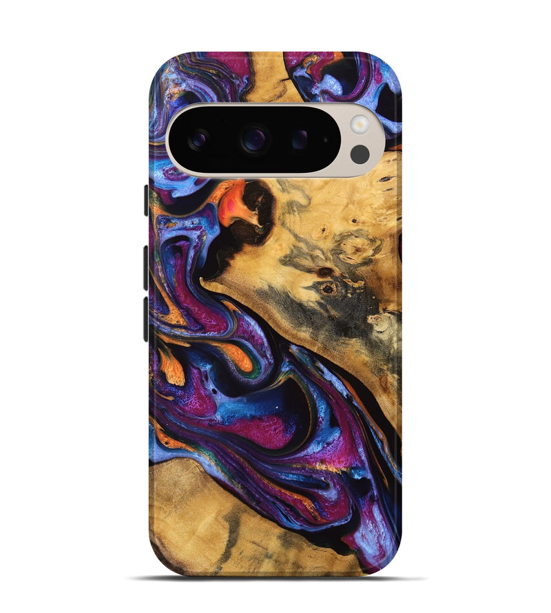 Pixel 9 Wood Live Edge Phone Case - Kahlil (Blue, 748648)