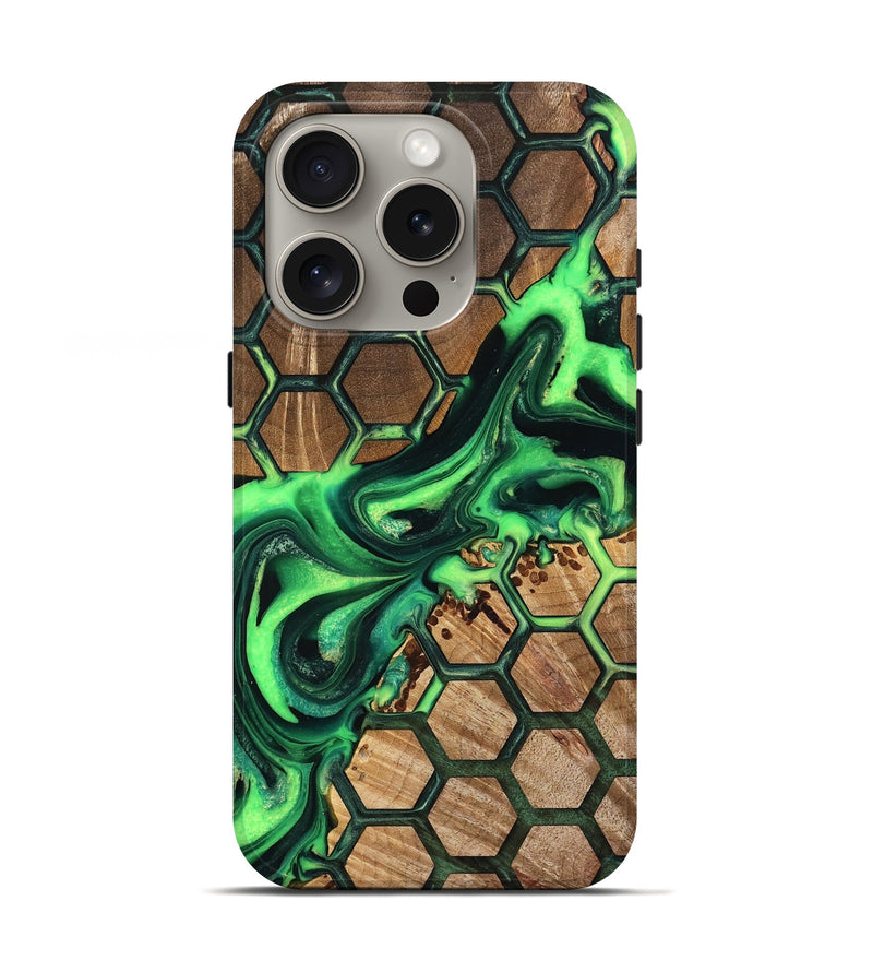 iPhone 16 Pro Wood Live Edge Phone Case - Lyric (Pattern, 748662)