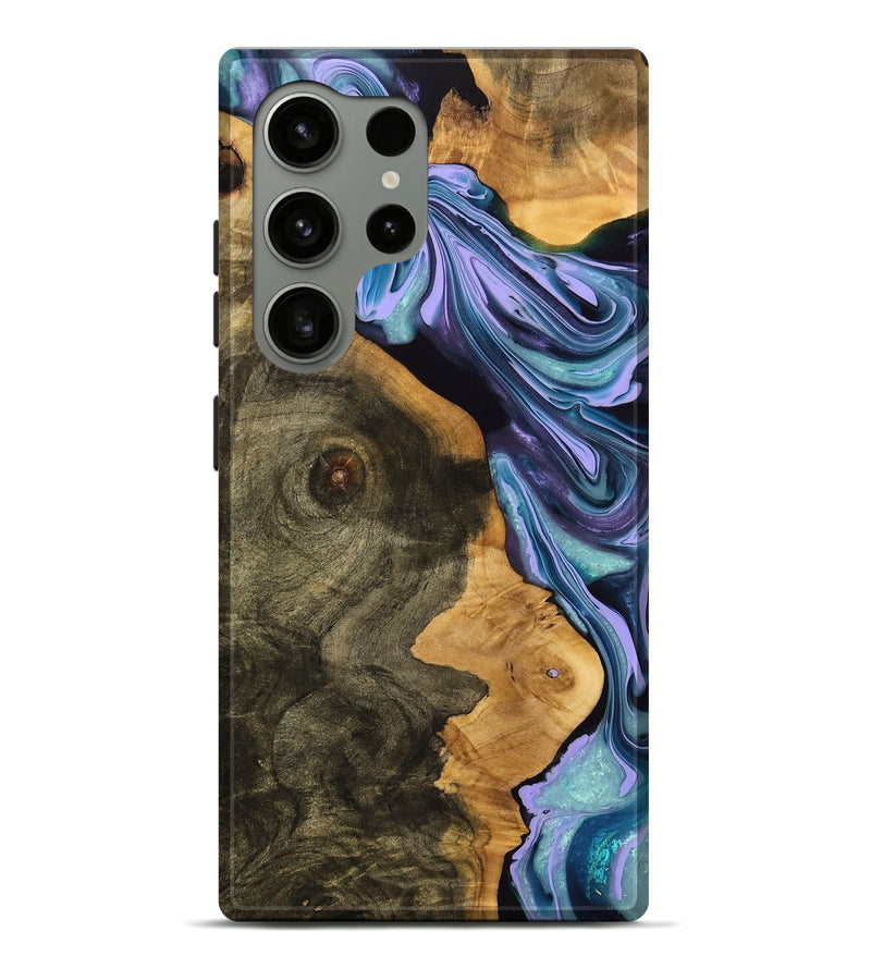 Galaxy S24 Ultra Wood Live Edge Phone Case - Kate (Blue, 748679)