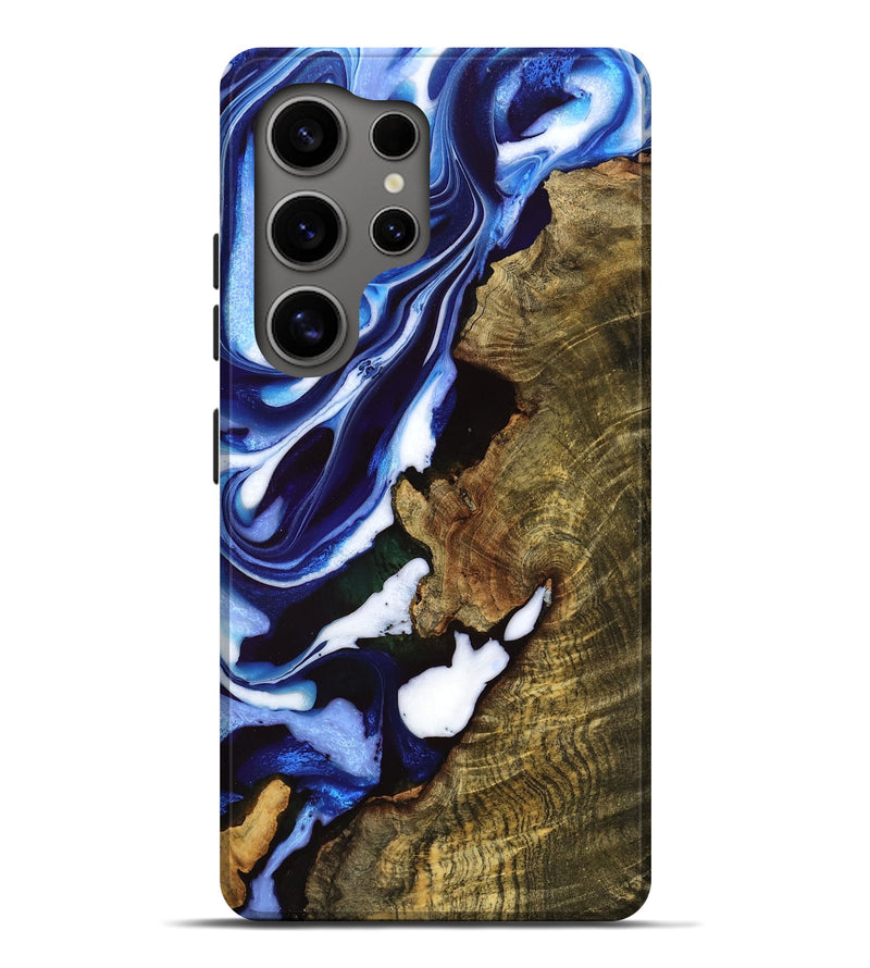 Galaxy S25 Ultra Wood Live Edge Phone Case - Maeve (Blue, 748680)