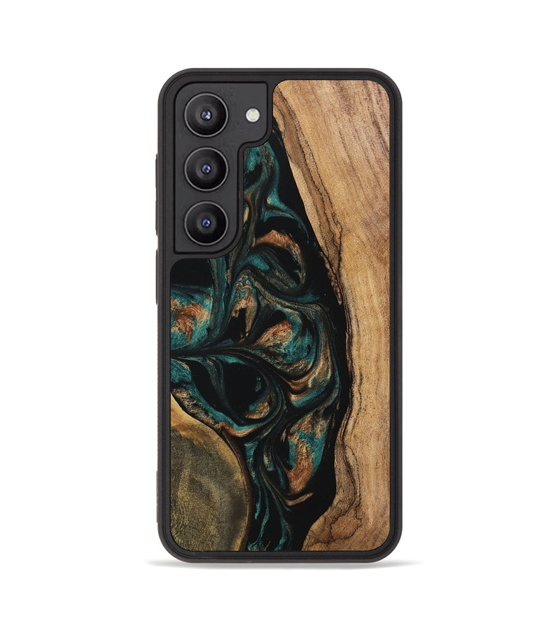 Galaxy S23 Wood Phone Case - Oakley (Teal & Gold, 748699)