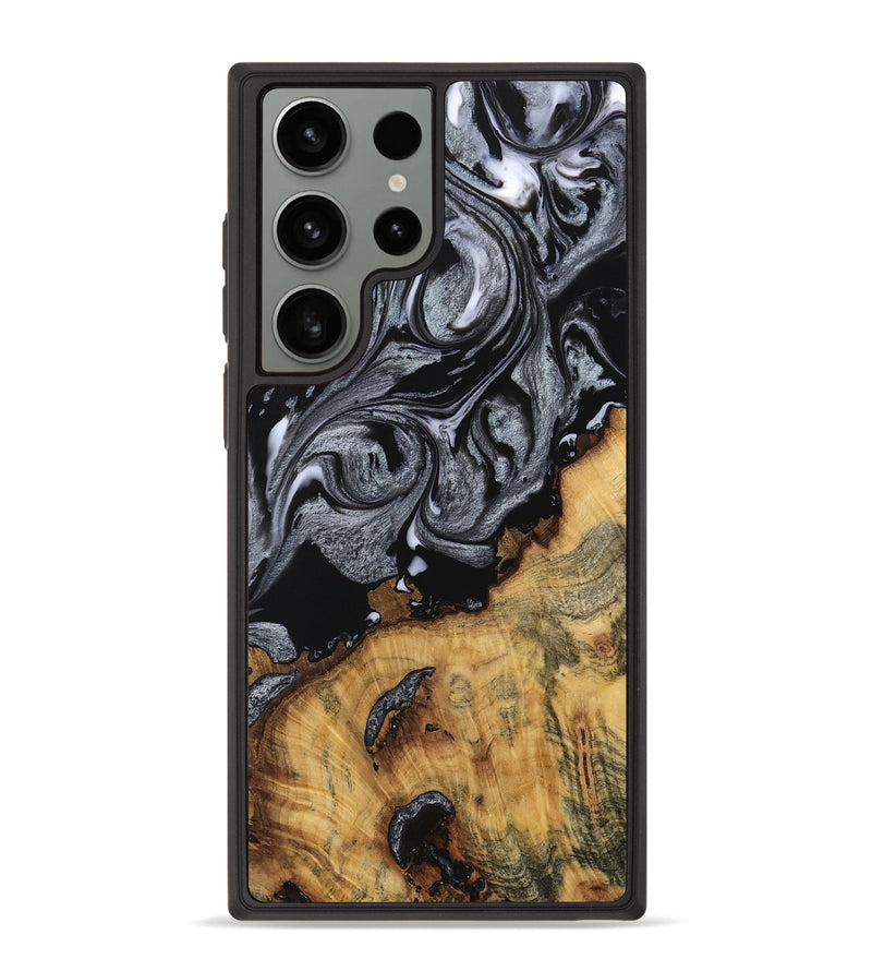 Galaxy S23 Ultra Wood Phone Case - Kaye (Black & White, 748718)