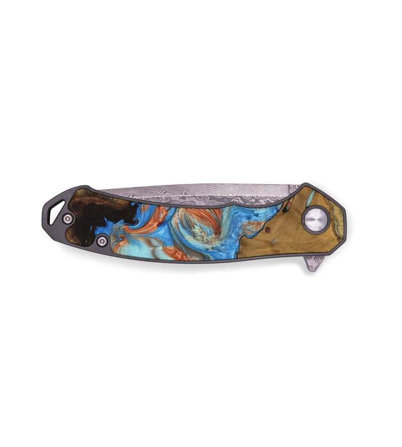EDC Wood Pocket Knife - Rowland (Teal & Gold, 748784)
