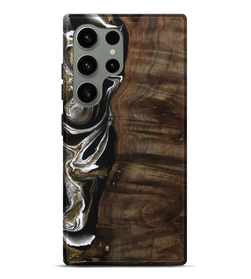 Galaxy S24 Ultra Wood Live Edge Phone Case - Nona (Black & White, 748937)