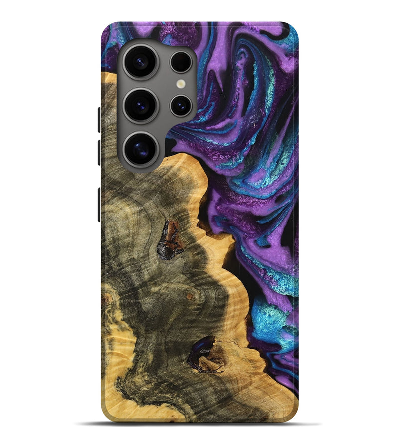 Galaxy S25 Ultra Wood Live Edge Phone Case - Newton (Purple, 748947)