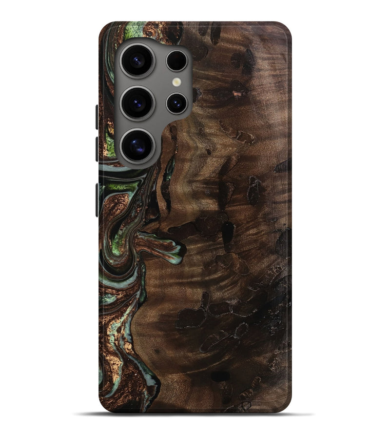 Galaxy S25 Ultra Wood Live Edge Phone Case - Litzy (Green, 748975)