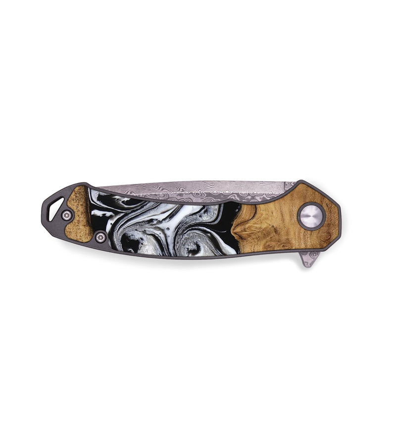 EDC Wood Pocket Knife - Cameron (Black & White, 749302)