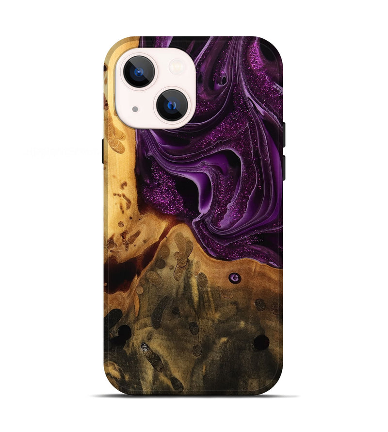 iPhone 13 Wood Live Edge Phone Case - Zaid (Purple, 749330)