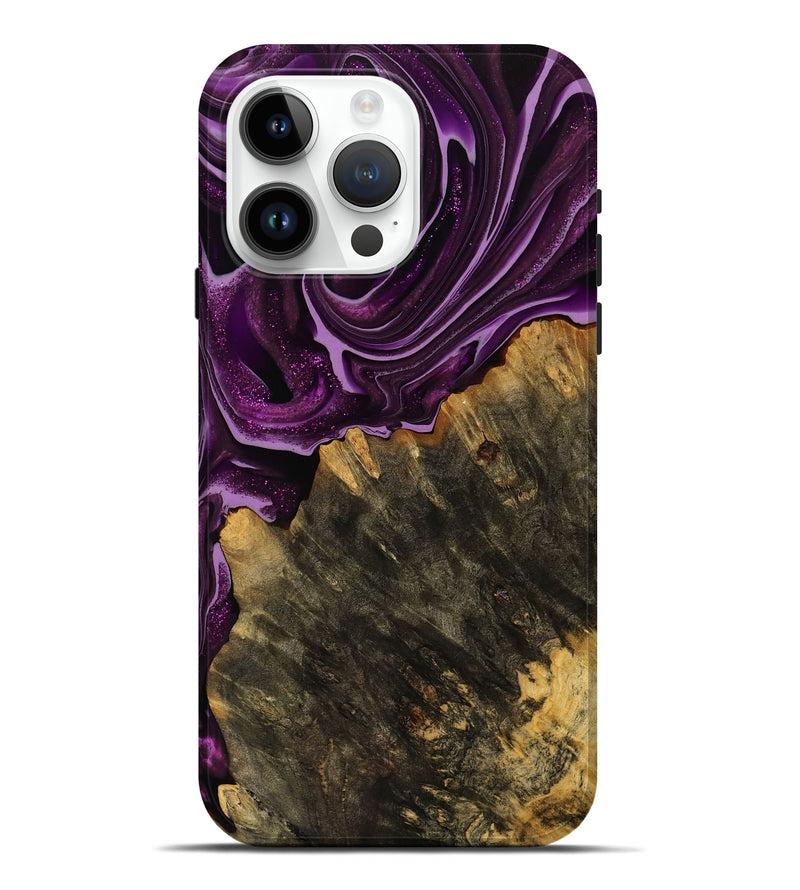 iPhone 15 Pro Max Wood Live Edge Phone Case - Jaylah (Purple, 749331)
