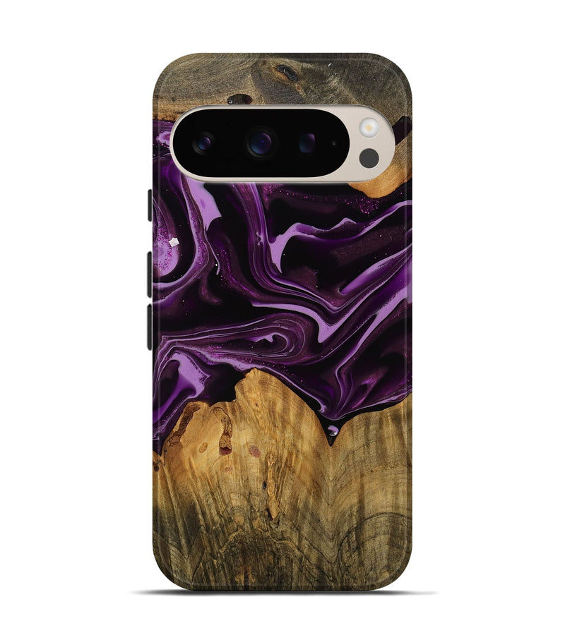 Pixel 9 Pro Wood Live Edge Phone Case - Terra (Purple, 749335)