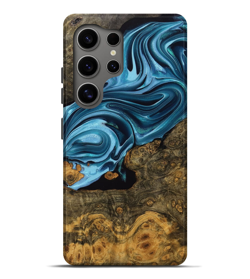 Galaxy S25 Ultra Wood Live Edge Phone Case - Toni (Blue, 749336)