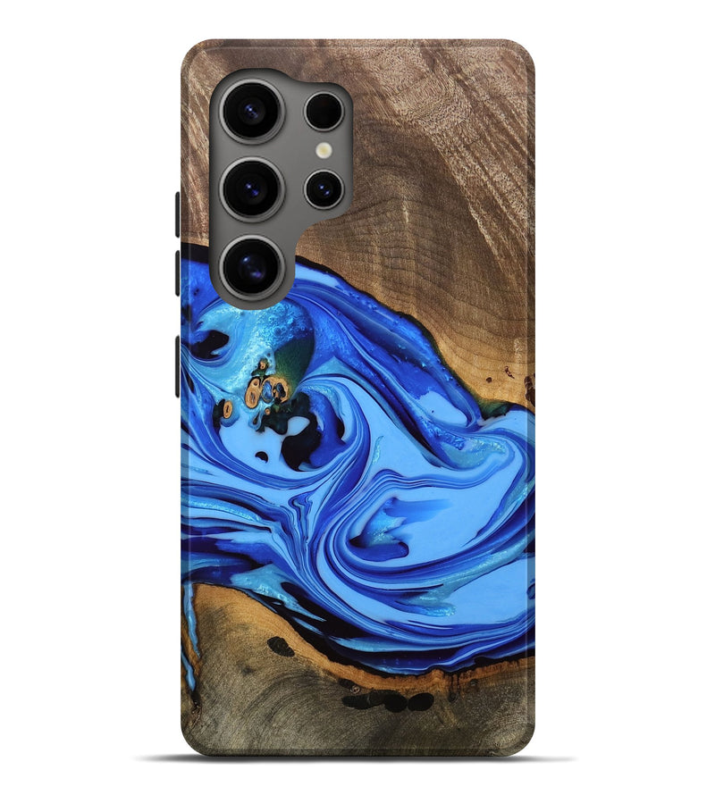 Galaxy S25 Ultra Wood Live Edge Phone Case - Joel (Blue, 749361)