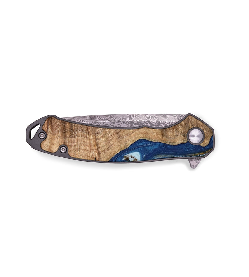 EDC Wood Pocket Knife - Rowland (Teal & Gold, 749375)