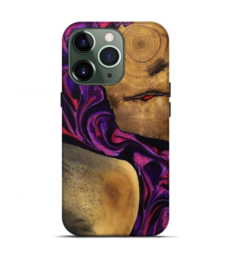 iPhone 13 Pro Wood Live Edge Phone Case - Blakely (Purple, 749382)