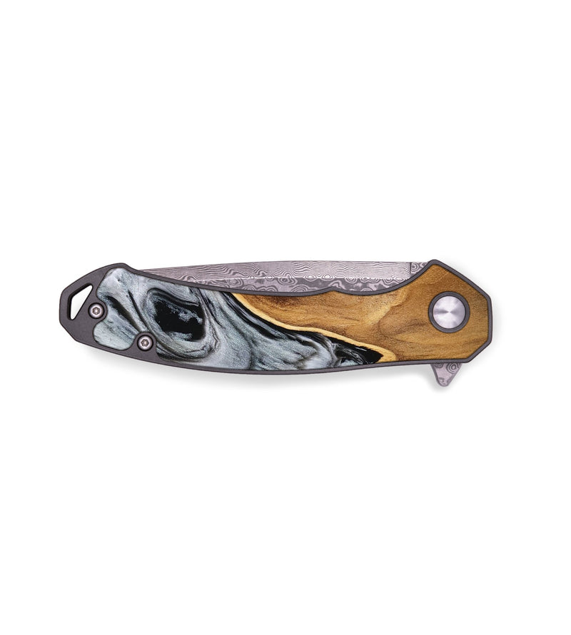 EDC Wood Pocket Knife - Nannie (Black & White, 749574)