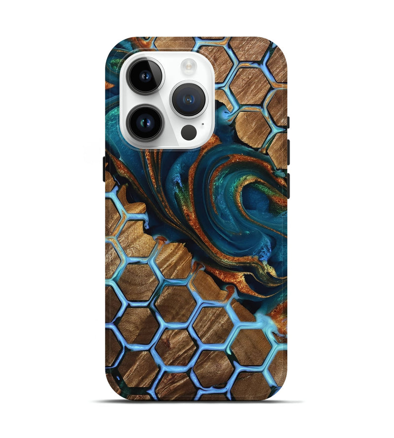 iPhone 15 Pro Wood Live Edge Phone Case - Mitchel (Pattern, 749634)