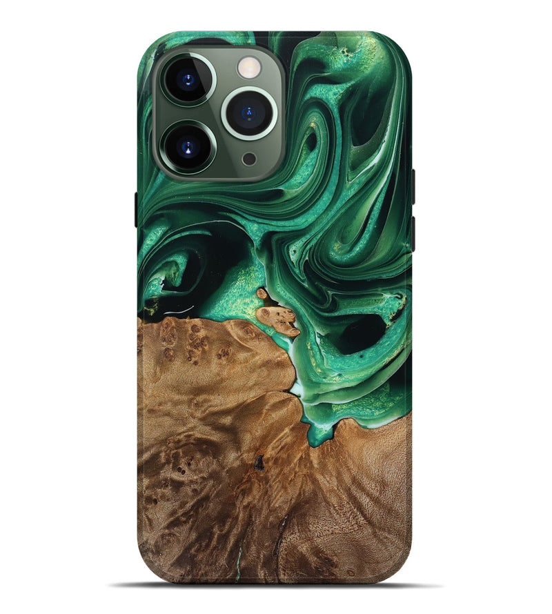 iPhone 13 Pro Max Wood Live Edge Phone Case - Douglas (Green, 749643)