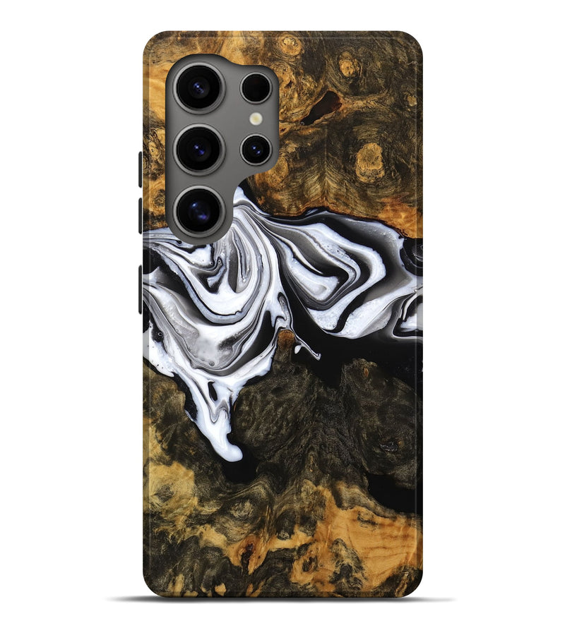 Galaxy S25 Ultra Wood Live Edge Phone Case - Adelard (Black & White, 749922)
