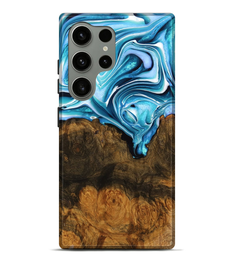Galaxy S24 Ultra Wood Live Edge Phone Case - Qiana (Blue, 749943)