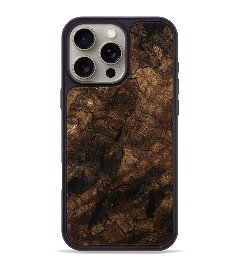 iPhone 16 Pro Max Wood Phone Case - Saige (Wood Burl, 750005)