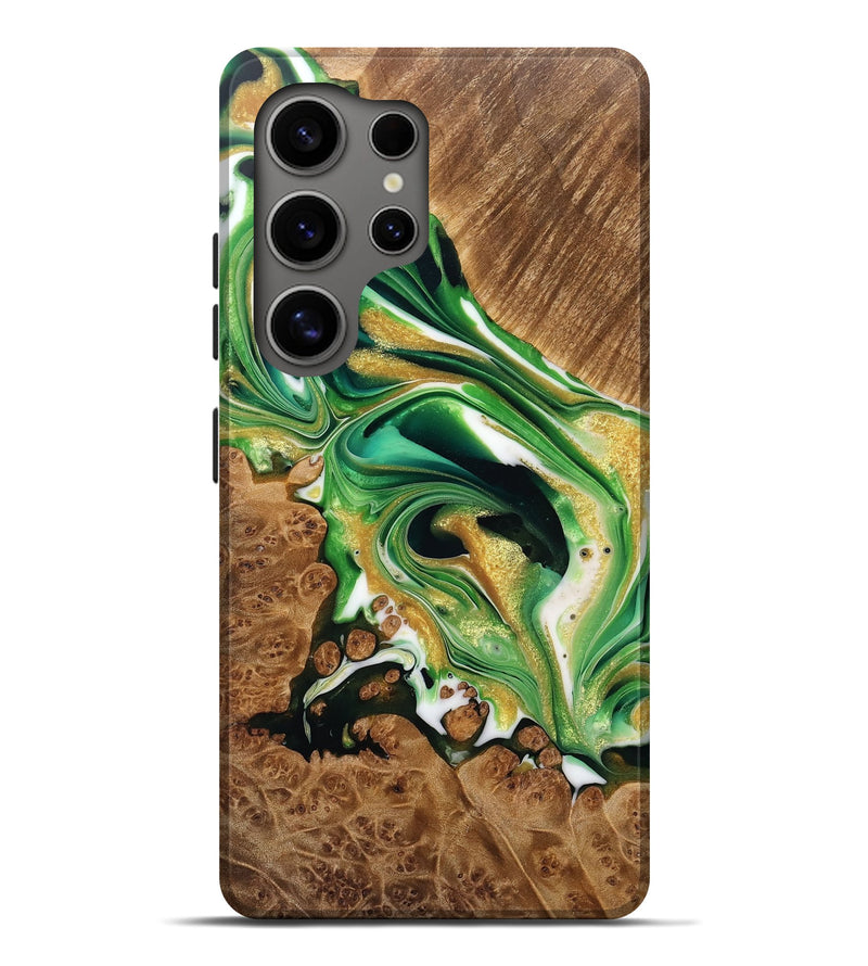 Galaxy S25 Ultra Wood Live Edge Phone Case - Sevyn (Green, 750331)