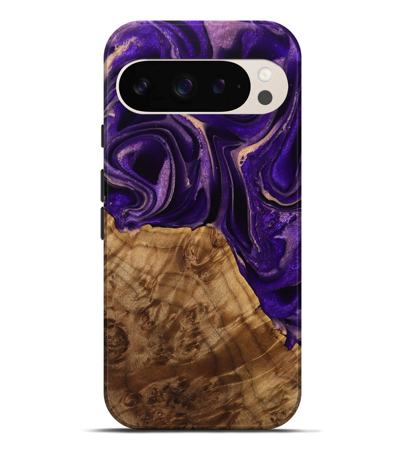 Pixel 9 Pro XL Wood Live Edge Phone Case - Shania (Purple, 750358)
