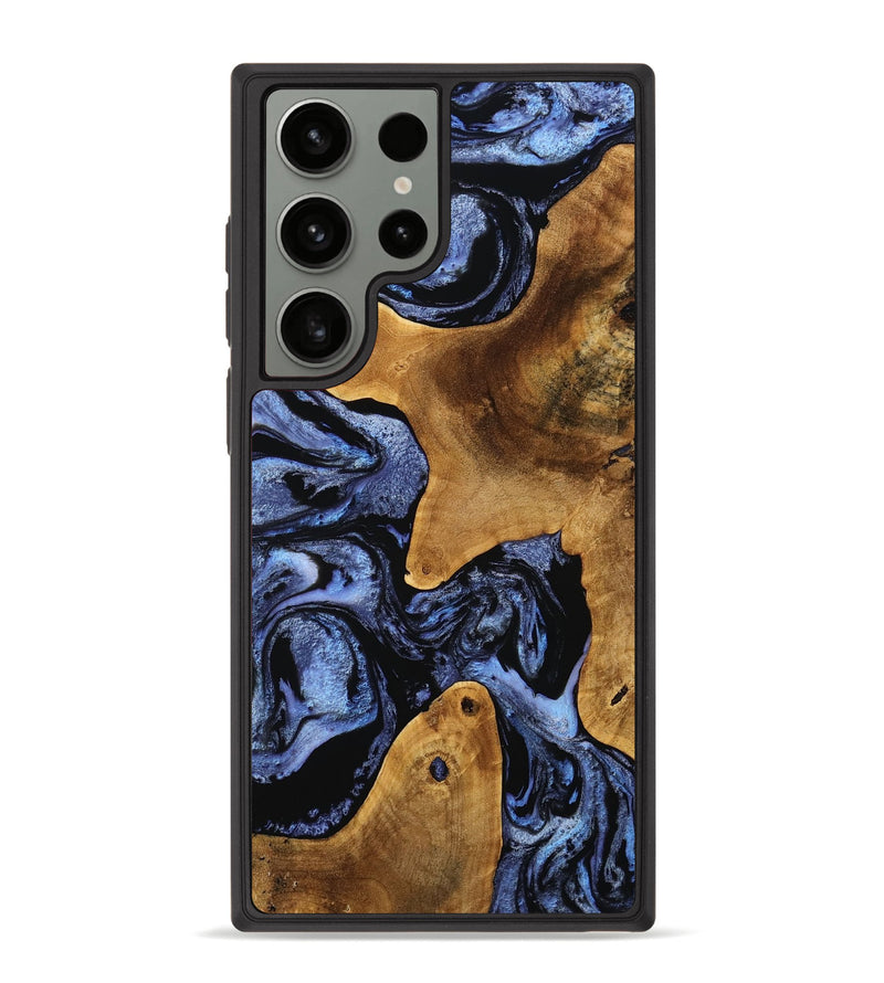 Galaxy S23 Ultra Wood Phone Case - Lenard (Blue, 750628)