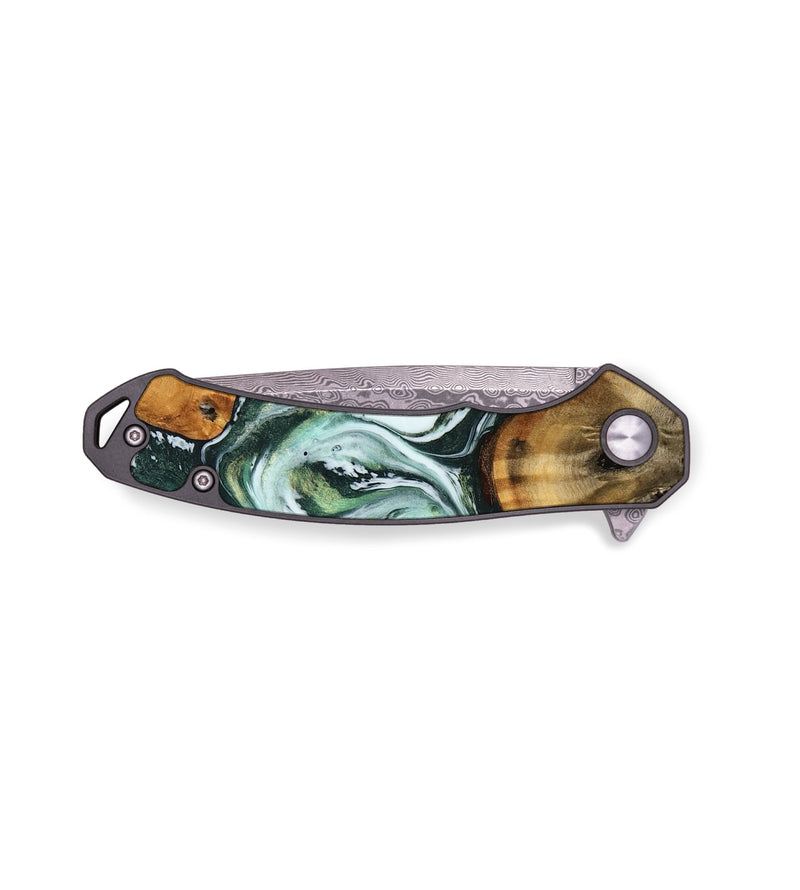 EDC Wood Pocket Knife - Maisie (Green, 750635)