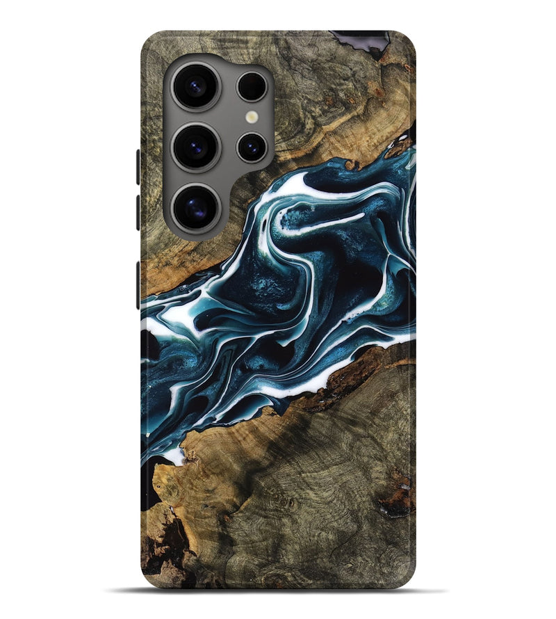 Galaxy S25 Ultra Wood Live Edge Phone Case - India (Blue, 750709)