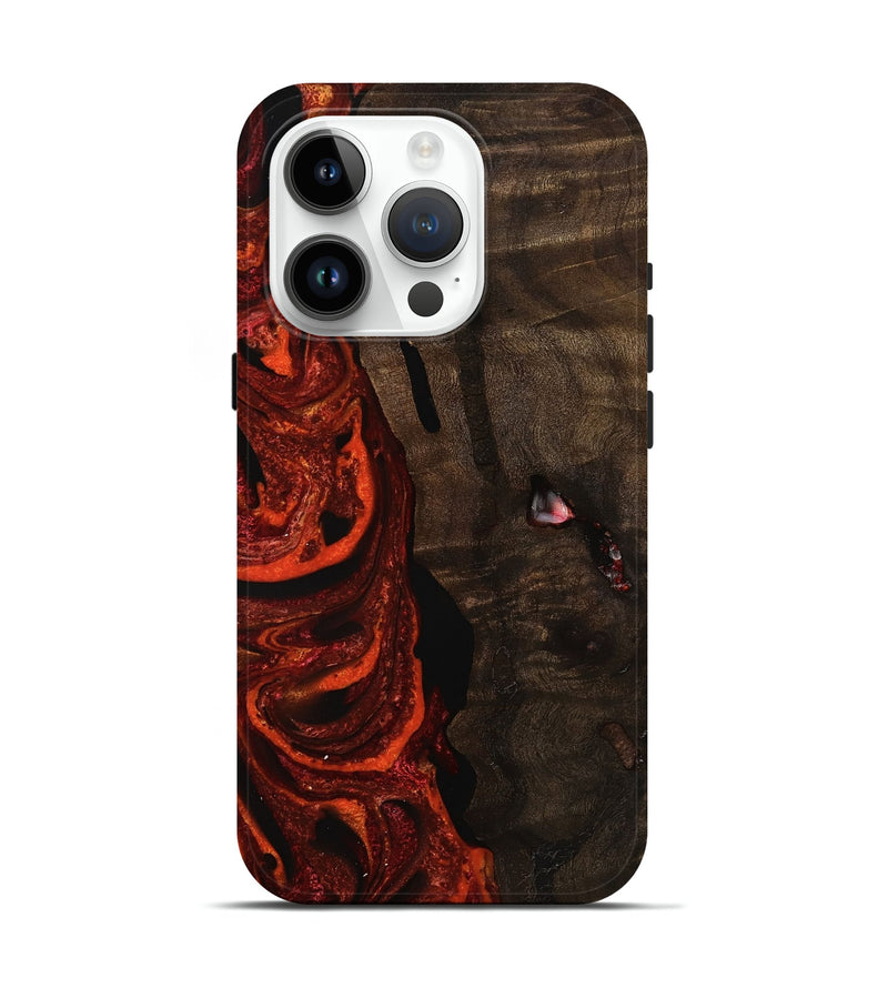 iPhone 15 Pro Wood Live Edge Phone Case - Regan (Red, 750711)