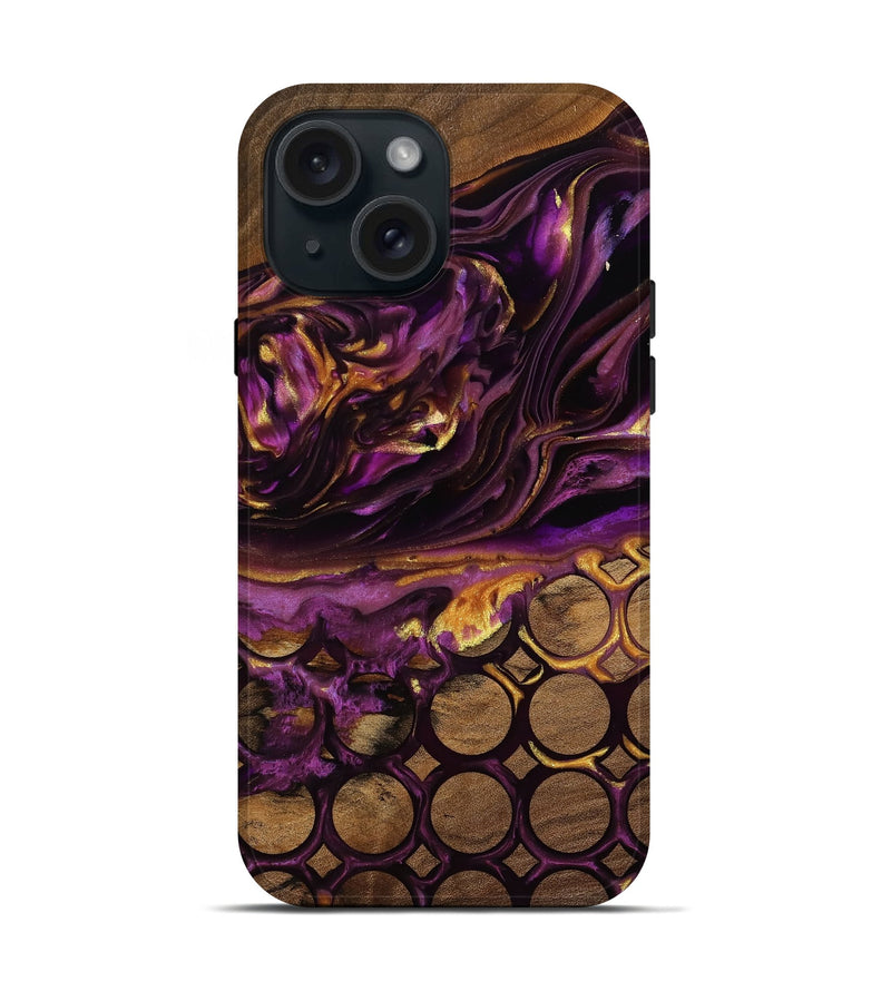 iPhone 15 Wood Live Edge Phone Case - Ezra (Pattern, 750714)