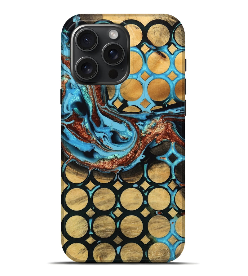 iPhone 16 Pro Max Wood Live Edge Phone Case - Juniper (Pattern, 750721)
