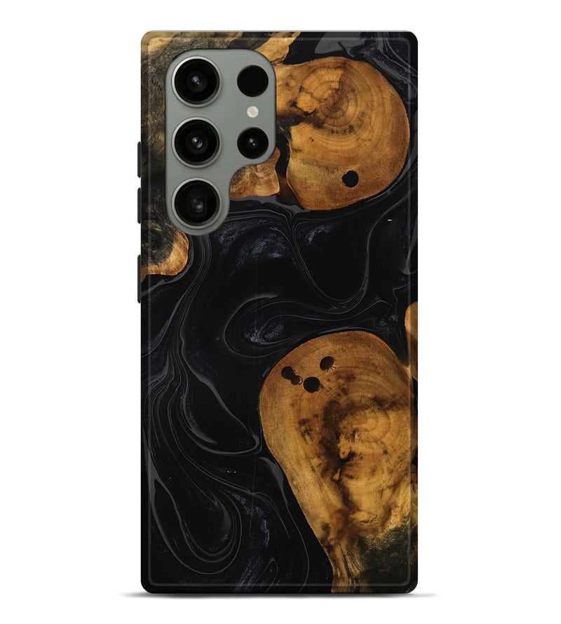 Galaxy S23 Ultra Wood Live Edge Phone Case - Corene (Black & White, 750725)