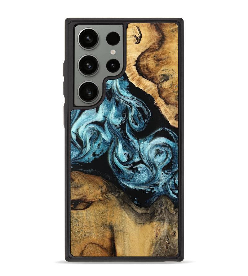 Galaxy S23 Ultra Wood Phone Case - Mariam (Blue, 750772)