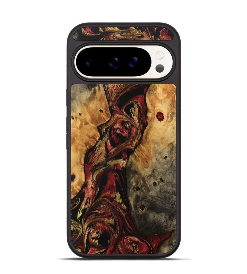 Pixel 9 Wood Phone Case - Amya (Red, 750990)