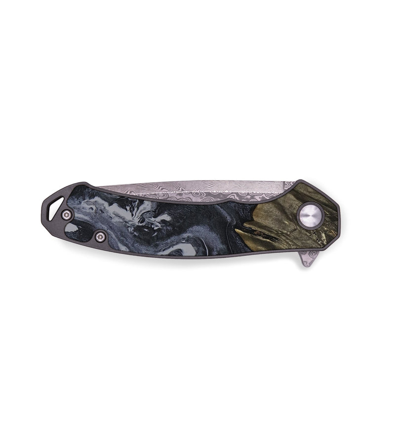 EDC Wood Pocket Knife - Larissa (Black & White, 751012)