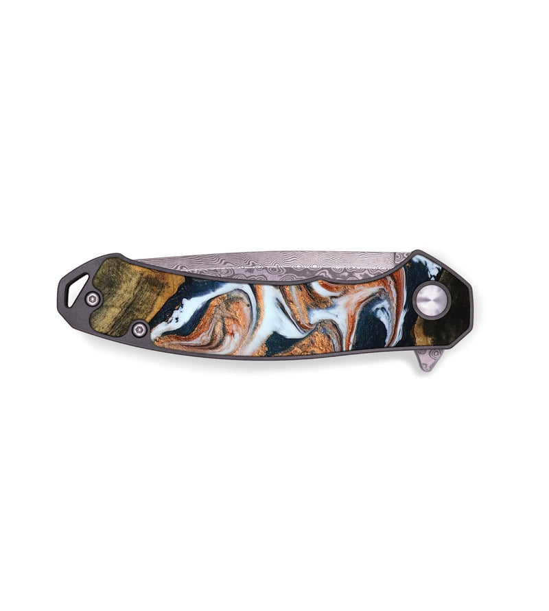 EDC Wood Pocket Knife - Crew (Teal & Gold, 751139)