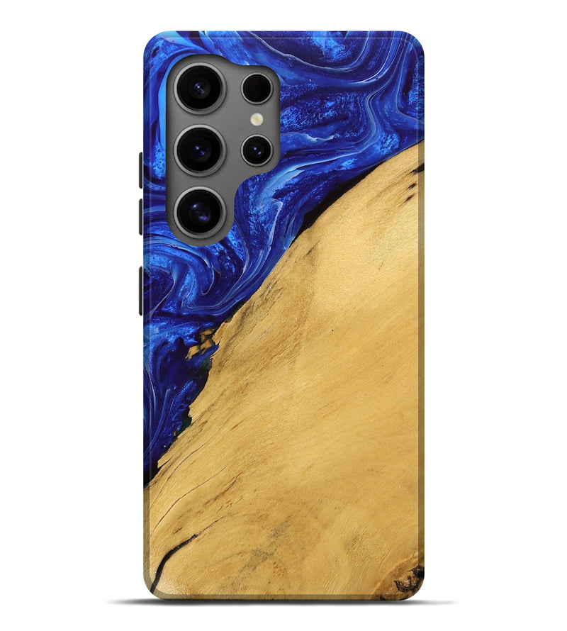 Galaxy S25 Ultra Wood Live Edge Phone Case - Milena (Blue, 751257)