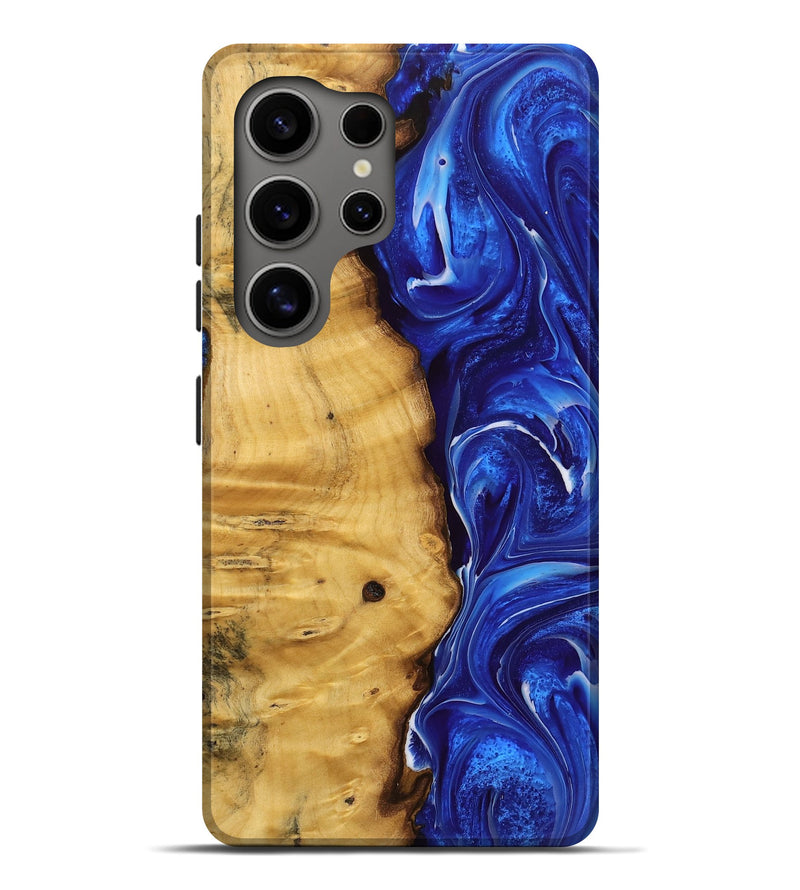 Galaxy S25 Ultra Wood Live Edge Phone Case - Melanie (Blue, 751258)