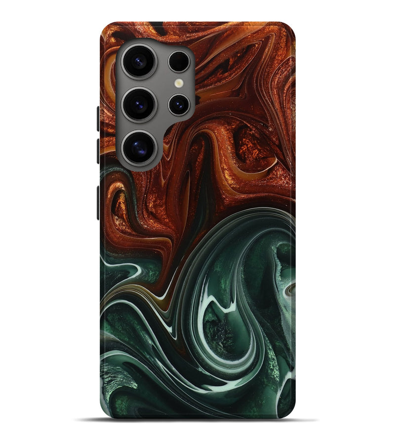 Galaxy S25 Ultra ResinArt Live Edge Phone Case - Shellie (Green, 751287)
