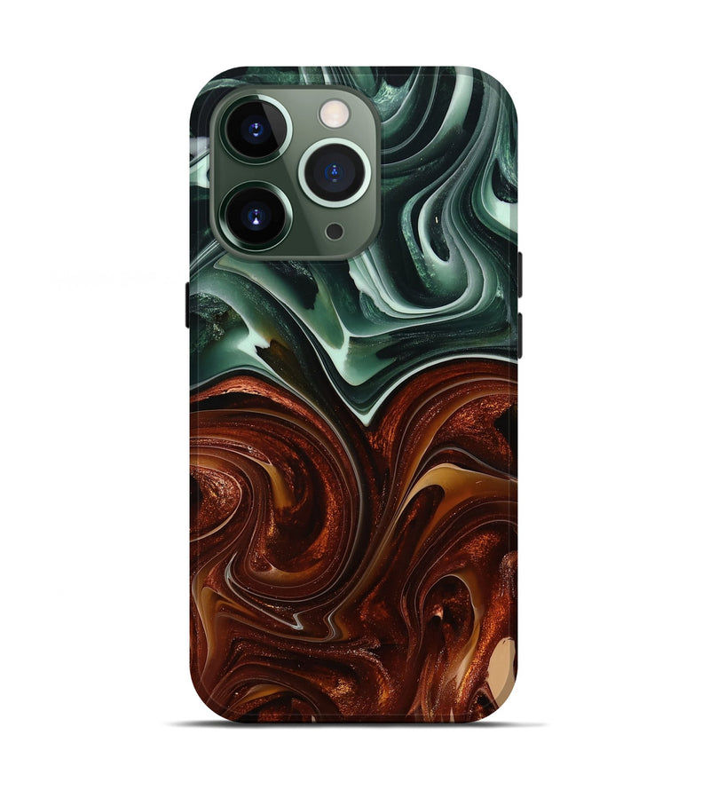 iPhone 13 Pro ResinArt Live Edge Phone Case - Issac (Green, 751289)