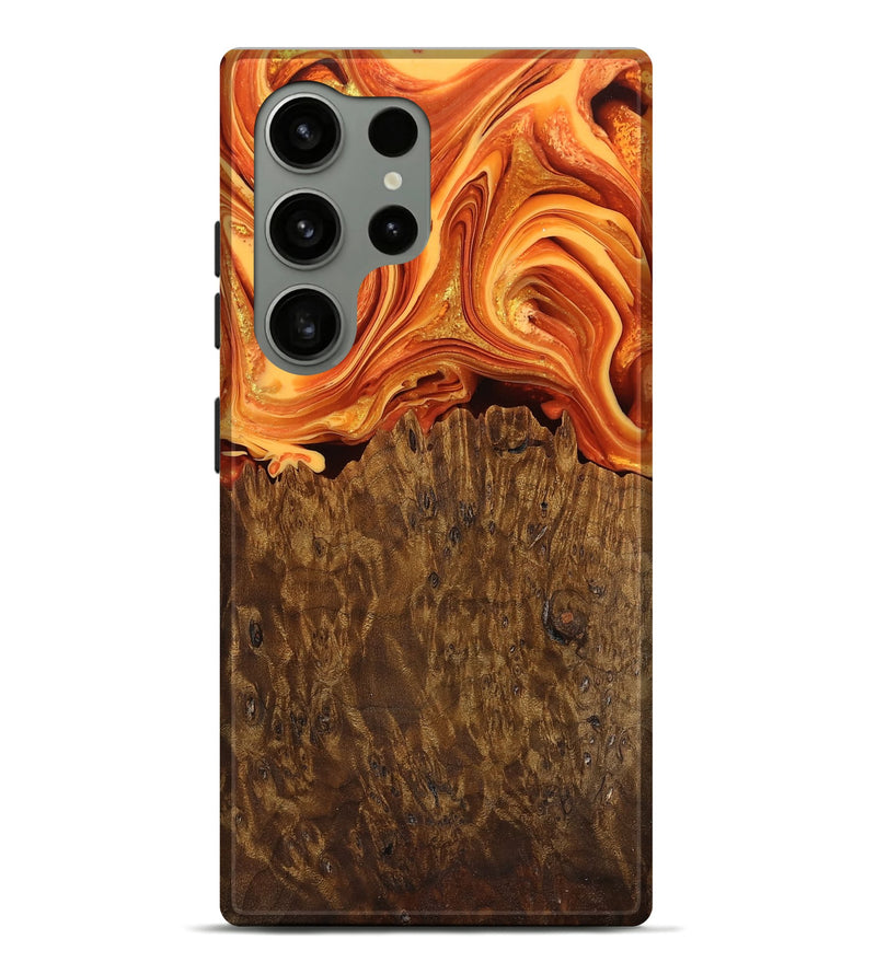 Galaxy S24 Ultra Wood Live Edge Phone Case - Tracee (Red, 751297)