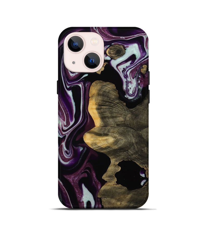 iPhone 13 mini Wood Live Edge Phone Case - Emma (Purple, 751320)
