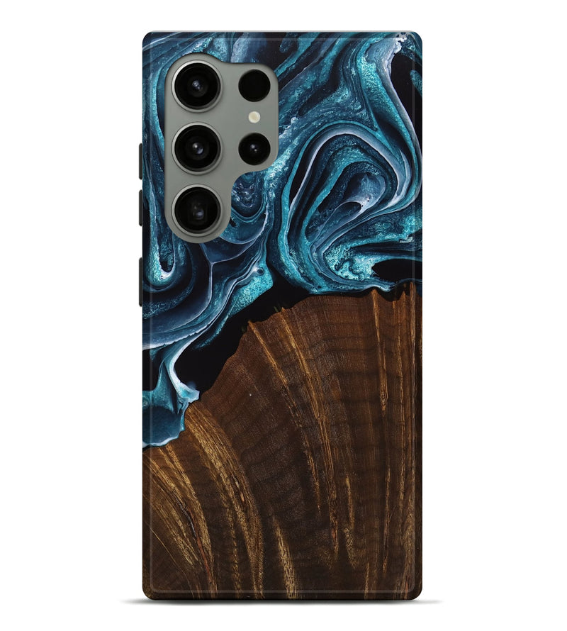 Galaxy S24 Ultra Wood Live Edge Phone Case - Paige (Blue, 751330)