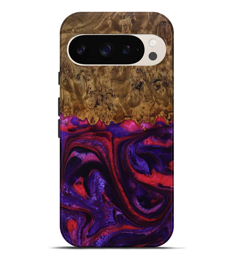 Pixel 9 Pro XL Wood Live Edge Phone Case - Kim (Purple, 751338)