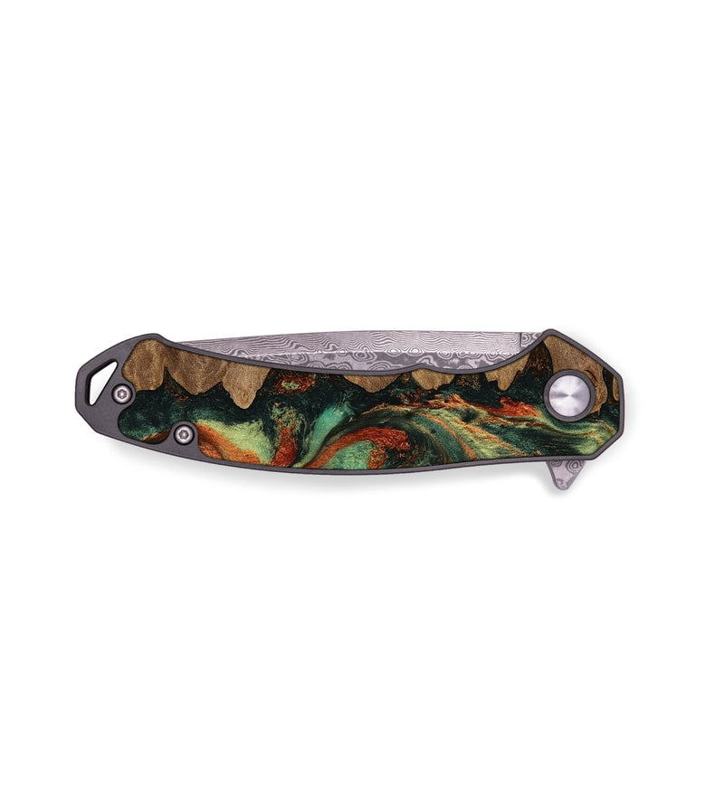 EDC Wood Pocket Knife - Mikaela (Green, 751559)