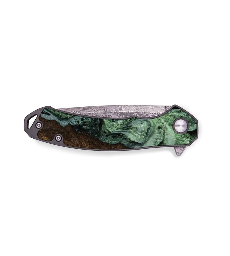 EDC Wood Pocket Knife - Jayde (Green, 751632)